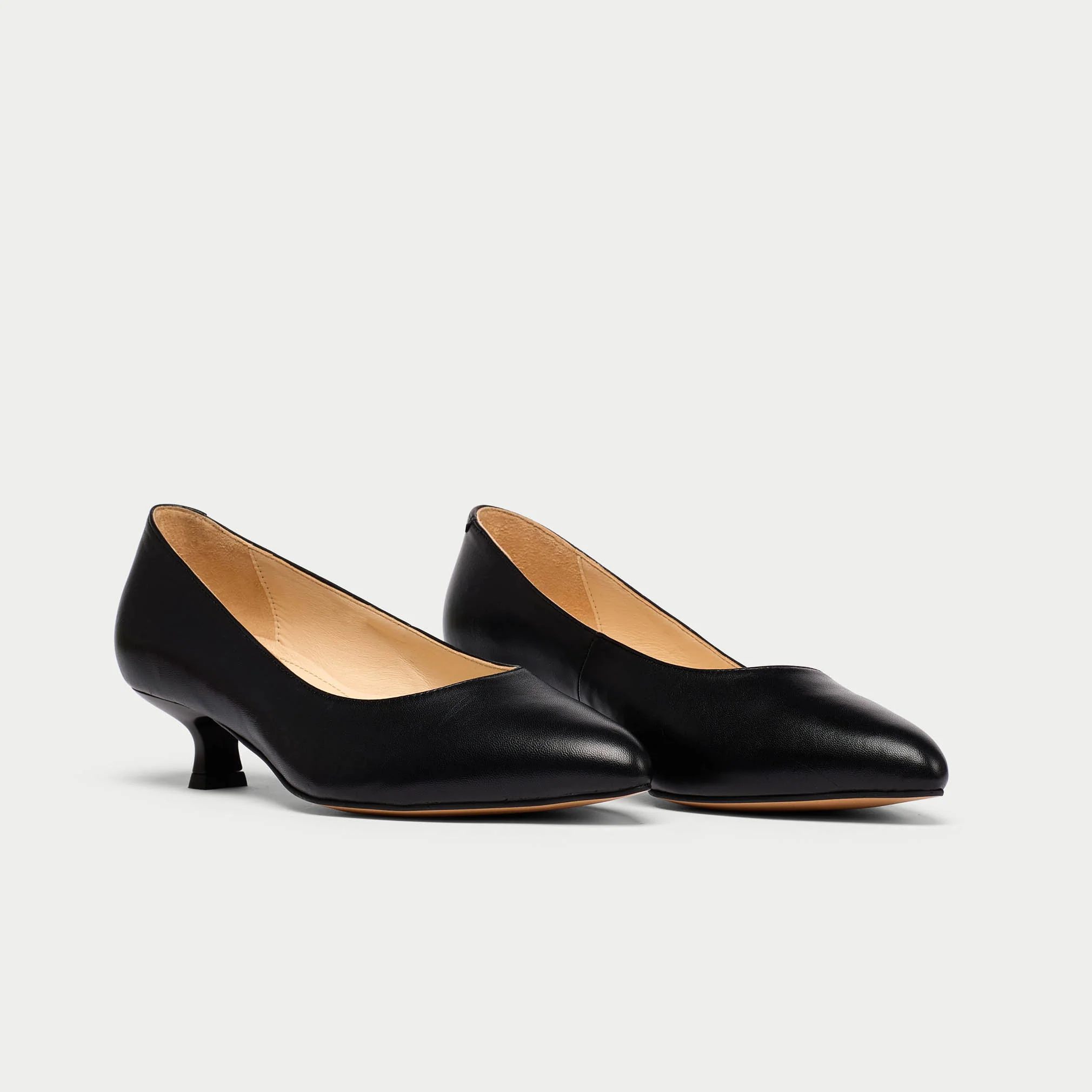 Claudia - Black Leather Courts - Image 3
