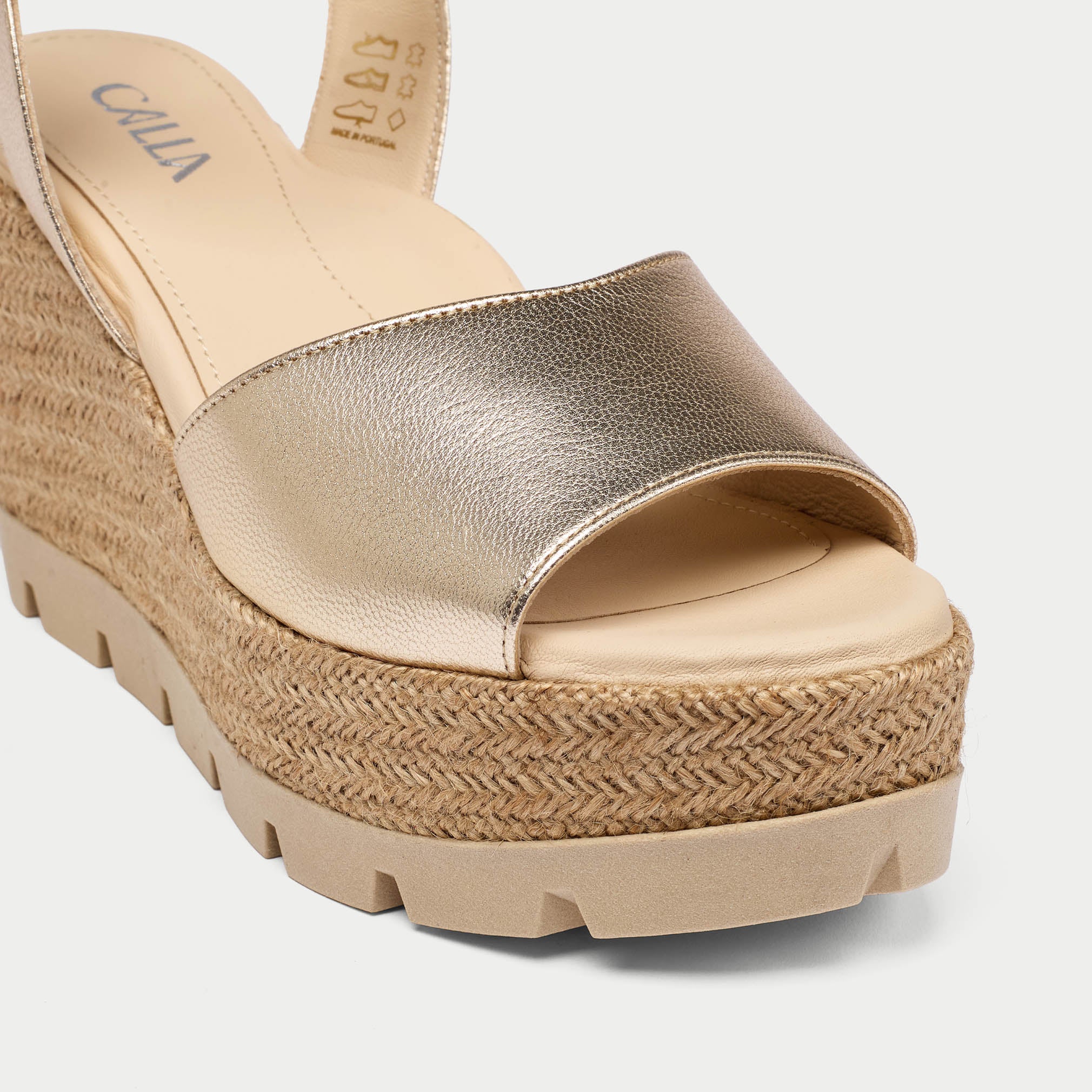 Rosa - Champagne Metallic Wedges - Image 3